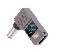 NFHK Adattatore USB C a CC, USB C femmina a DC 7,4x5,0 mm DE Barrel Jack Plug PD 100 W Adattatore di ricarica rapida per laptop con display di potenza