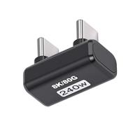 NFHK Adattatore USB5.0 80 Gbps adattatore di estensione maschio-maschio a forma di U opposta angolato posteriore con 240 W 16K 8K 5K compatibile con USB4.0 Thunderbolt3/4/5