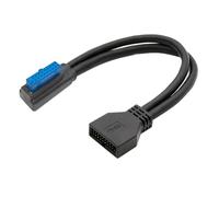 NFHK Cavo angolo retto a basso profilo USB 3.0 20 pin 19 pin maschio-femmina, cavo di estensione 5 Gbps a 90 gradi per scheda madre