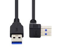 NFHK Cavo dati da USB 3.0 tipo A maschio a dritto 3.0 tipo A maschio, cavo dati 5 Gbps, 90 gradi, 40 cm