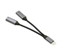 NFHK Cavo di alimentazione USB-C Type-C maschio a doppia femmina DAC audio AUX Music 16 bit 48 kHz e 100 W PD per laptop tablet telefono