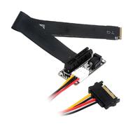 NFHK Cavo di estensione per scheda grafica PCI-Express M.2 NGFF NVMe M-Key a socket PCI-E X1 X4 X8 X16 angolato verso l'alto