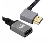 NFHK Cavo di prolunga HDMI 1.4 tipo A maschio a femmina ad angolo retto di 90 gradi, supporto HDTV 4K 60hz 3D