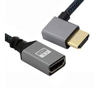NFHK Cavo di prolunga HDMI 1.4 tipo A maschio a femmina ad angolo sinistro di 90 gradi, supporto HDTV 4K 60hz 3D