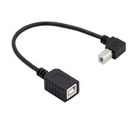 NFHK Cavo di prolunga USB 2.0 tipo B maschio a femmina, angolato di 90 gradi, 20 cm, per stampante e scanner