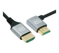 NFHK Cavo HDMI 2.1 ultra sottile HDTV 8K 4K iper super flessibile cavo sottile ad angolo retto 90 gradi tipo A maschio a maschio per computer HDTV 50 cm
