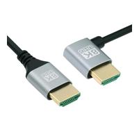 NFHK Cavo HDMI 2.1 ultra sottile HDTV 8K 4K iper super flessibile cavo sottile ad angolo sinistro di 90 gradi tipo A maschio a maschio per computer HDTV 100 cm