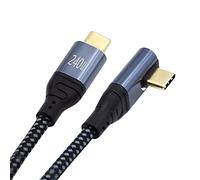 NFHK Cavo USB-C 240W di tipo C 480Mbps 48V 5A a basso profilo angolato a 90 gradi compatibile con USB2.0 100W di ricarica per laptop, tablet e telefono, 300 cm