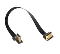 NFHK CYFPV Cavo piatto HDMI con doppio angolo di 90 gradi di tipo A maschio a maschio HDTV FPC per fotografia aerea FPV HDTV multicopter 50 cm