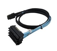 NFHK Interno 36 Pin Mini SAS SFF-8087 Host a 4 SFF-8482 Target SAS Hard Disk e cavo di alimentazione SATA 100cm