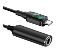 NFHK Jack CC 7,9x5,4 mm, ingresso per alimentazione USB-C di tipo C, cavo di ricarica per display LED intelligente da 140 W per laptop, telefono, PD9 V/5 V/20 V/7 A