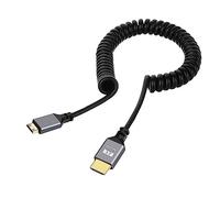 NFHK Mini HDMI 2.0 maschio a HDMI maschio 4K 60hz Stretch cavo a spirale connettore dritto per HDTV Computer Laptop Monitor