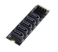 NFHK NGFF NVME M-Key PCI Express a SATA 3.0 6Gbps 5 porte adattatore convertitore disco rigido scheda di estensione JMB585 2280