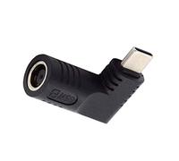 NFHK Presa DC 7,4 x 5,0 mm ingresso su USB-C Type-C angolato 90 gradi adattatore di ricarica per laptop telefono