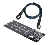 NFHK SFF-8654 Cavo e Scheda U2 Kit NGFF M-Key a Slimline SAS NVME PCIe SSD SATA Adattatore per Mainboard