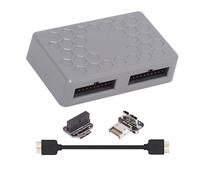 NFHK Type-E USB 3.1 frontale o connettore 19/20 pin o Micro-USB3.0 a USB 3.0 19/20 pin e presa Type-E Doppia porta femmina Adattatore tipo PCBA Splitter HUB 5 Gbps