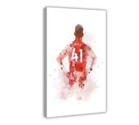 NFHRCS Declan Rice Football Poster su tela, decorazione artistica da parete per soggiorno e camera da letto, 60 x 90 cm