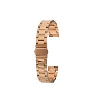 NFJNFCF Bracciale da 14 mm compatibile con cinturino for orologio Casio da donna SHE-4539 SHE-4048 LTP-V007/1391 cinturino in acciaio inossidabile catena for orologio in oro rosa(Rose gold)