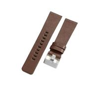 NFJNFCF Cinturini for orologi in vera pelle durevoli e confortevoli compatibili con Diesel Dz4343 Dz4405 Dz7257 Dz4423 cinturino in pelle di mucca impermeabile 22 24 26 28mm(Brown-Steel-K3,22mm)
