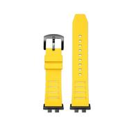 NFJNFCF Cinturino compatibile con Casio GMW-B5000 GM-B2100 GMB2100 GMC-B2100 MRG-B2100D Cinturino in gomma Bracciale di ricambio(Yellow-black pin)