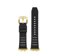 NFJNFCF Cinturino compatibile con Casio GMW-B5000 GM-B2100 GMB2100 GMC-B2100 MRG-B2100D Cinturino in gomma Bracciale di ricambio(Black-gold pin)