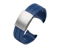 NFJNFCF Cinturino con estremità curva da 22 mm e 23 mm, compatibile con Mido M005430A M005614A, cinturino in gomma impermeabile compatibile con cinturino in silicone Citizen Blue Angel, 22mm, Acetato