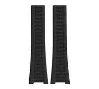 NFJNFCF Cinturino for orologio compatibile con Patek Philippe Nautilus serie 5711/5712/5980, impermeabile, in silicone, con fibbia a farfalla, 25-13 mm.(Black-no buckle)