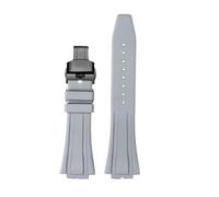 NFJNFCF Cinturino for orologio GA-2100 compatibile con Casio serie GBM-2100/GM-2100/GA-B2100, cinturino in gomma sporgente a sgancio rapido, 16 mm(Gray-black Folding)