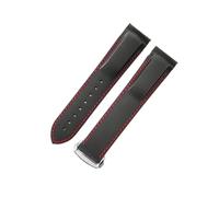 NFJNFCF Cinturino for orologio in caucciù al fluoro siliconico Arc Interface 20/22mm compatibile con gli accessori Omega New Haima 300 Super Master Seiko Hamilton(Black Red-ST-Z3,22mm)