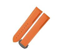 NFJNFCF Cinturino for orologio in caucciù al fluoro siliconico Arc Interface 20/22mm compatibile con gli accessori Omega New Haima 300 Super Master Seiko Hamilton(Orange(Noline)-BK-Z3,22mm)