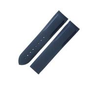 NFJNFCF Cinturino for orologio in caucciù al fluoro siliconico Arc Interface 20/22mm compatibile con gli accessori Omega New Haima 300 Super Master Seiko Hamilton(Blue(No line)-No,20mm)