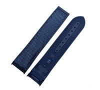 NFJNFCF Cinturino for orologio in gomma e silicone con retro in nylon da 20/21/22 mm compatibile con Omega Strap Seamaster 300 Speedmaster 8900 Planet Ocean Tools(Blue NK,22mm)