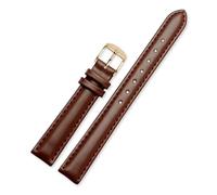 NFJNFCF Cinturino for orologio in pelle bovina da 12 mm, 14 mm, 16 mm, 18 mm, 20 mm, for uomo e donna, compatibile con Casio Fossil DW Folli Follie, cinturino for orologio, accessori(Brown gold,20mm)