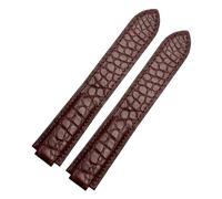 NFJNFCF Cinturino For Orologio In Pelle Di Coccodrillo Compatibile Con Cartier Blue Balloon WSBB0025 W69012Z4 18-11 Mm 20-12 Mm 22-14 Mm Cinturino Convesso For Uomo E Donna(Brown-No buckle,20-12mm)