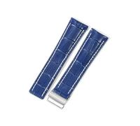 NFJNFCF Cinturino for orologio in vera pelle compatibile con Breitling NAVITIMER WORLD Super Ocean Avengers modello bambù 22/24 mm cinturino for orologio(Blue(ZJ)-Steel-Z16,24mm)