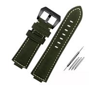 NFJNFCF Cinturino for orologio vintage compatibile con Ca-sio DW5600 DW-5600 GW-B5600 GW-M5610 GA 110 100 120 GA2100 cinturino in pelle smerigliata modificato(Green-black)