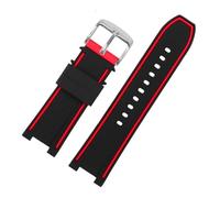 NFJNFCF Cinturino in acciaio inossidabile compatibile con Hamilton Khaki Navy Devil Fish H78716983 H78716333 Cinturini for orologi da immersione da uomo CINTURINO in gomma(Black red)