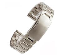 NFJNFCF Cinturino in acciaio inossidabile di alta qualità Bracciale con estremità piatta/curva compatibile con Casio Tissot Compatibile con catena for orologio in metallo Seiko 18mm 20mm 22mm(Style A-