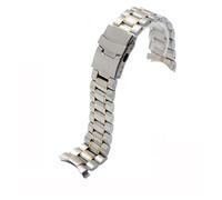 NFJNFCF Cinturino in acciaio inossidabile di alta qualità Bracciale con estremità piatta/curva compatibile con Casio Tissot Compatibile con catena for orologio in metallo Seiko 18mm 20mm 22mm(Style B-