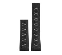 NFJNFCF Cinturino in gomma compatibile con TAG HEUER GRAND CARRERA, cinturino da polso in morbido silicone(Black-no buckle,22mm)