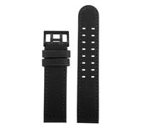 NFJNFCF Cinturino in nylon + pelle compatibile con Hamilton Kaki Field Aviation H70575733 H71626735 cinturino for orologio impermeabile uomo 20mm 22mm(Black-black,20mm)