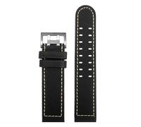 NFJNFCF Cinturino in nylon + pelle compatibile con Hamilton Kaki Field Aviation H70575733 H71626735 cinturino for orologio impermeabile uomo 20mm 22mm(Black white-silver,20mm)