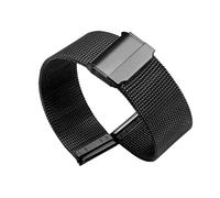 NFJNFCF Cinturino vintage quadrato piccolo in metallo compatibile con CASIO A159w-n1 A158WA LA680/690, cinturino in acciaio inossidabile, cinturino in fettuccia Milan 13/14/18/(Noir,14mm)