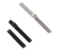 NFJNFCF Cinturino vintage quadrato piccolo in metallo compatibile con CASIO A159w-n1 A158WA LA680/690, cinturino in acciaio inossidabile, cinturino in fettuccia Milan 13/14/18/(Silver,18mm)