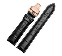 NFJNFCF Compatibile con Casio/Armani/TITUS Bracciale Uomo e Donna Accessori 12mm/14mm/18mm/20mm22mm Cinturino in pelle morbida e confortevole(Black rose,12mm)