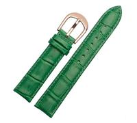 NFJNFCF Compatibile con Casio/Armani/TITUS Bracciale Uomo e Donna Accessori 12mm/14mm/18mm/20mm22mm Cinturino in pelle morbida e confortevole(Green rose pin,16mm)