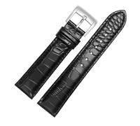 NFJNFCF Compatibile con Casio MTP-1375D MTP-1374L MTH-5001L Cinturino in pelle di vitello Compatibile con AR2411 2433 2447 0389 Accessori universali for orologi 20 mm 22 mm(Black silver,20mm)