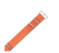 NFJNFCF Compatibile con cinturino in nylon Seiko Tissot Dw Casio Sports durevole impermeabile traspirante tela intrecciata 18 20 22 mm cinturini integrati(Orange-Steel,22mm)