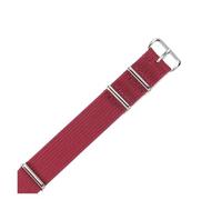NFJNFCF Compatibile con cinturino in nylon Seiko Tissot Dw Casio Sports durevole impermeabile traspirante tela intrecciata 18 20 22 mm cinturini integrati(Red-Steel,22mm)