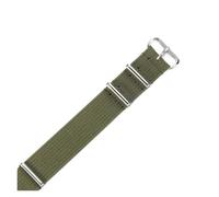NFJNFCF Compatibile con cinturino in nylon Seiko Tissot Dw Casio Sports durevole impermeabile traspirante tela intrecciata 18 20 22 mm cinturini integrati(Army Green-Steel,22mm)